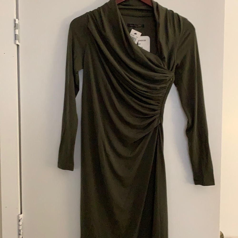 NWT David Meister Ruched Green Dress